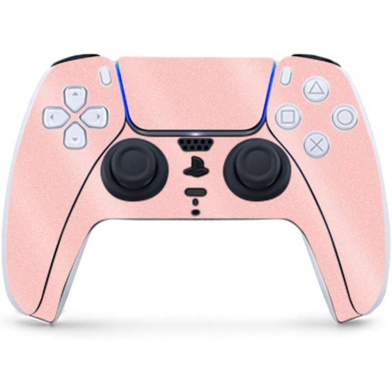 Skin de jeu brillant à paillettes MightySkins pour manette PS5 / PlayStation 5 - Blush solide | Finition pailletée haute brillan