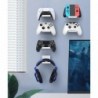 6amLifestyle Lot de 6 supports muraux pliables pour manette Xbox PS5 PS4 PS3 Switch Pro Crochet de suspension pour manette à adh