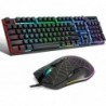 Clavier et souris de jeu pour Mac PC PS5 PS4 Xbox One Gamers, clavier mécanique LED rétroéclairé RVB avec touches multimédias Pa