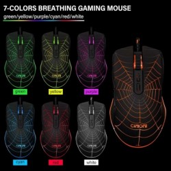 Clavier et souris de jeu pour Mac PC PS5 PS4 Xbox One Gamers, clavier mécanique LED rétroéclairé RVB avec touches multimédias Pa