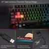 Clavier et souris de jeu pour Mac PC PS5 PS4 Xbox One Gamers, clavier mécanique LED rétroéclairé RVB avec touches multimédias Pa