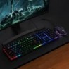 Clavier et souris de jeu pour Mac PC PS5 PS4 Xbox One Gamers, clavier mécanique LED rétroéclairé RVB avec touches multimédias Pa