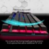 Clavier de jeu Orzly RGB USB filaire Rainbow Claviers conçus pour les joueurs PC, PS4, PS5, ordinateur portable, Xbox, Nintendo 