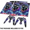 Autocollant HK Studio Hippie Metaverse pour PS5 Disc Edition et Digital Edition - Étanche, sans bulles, comprenant 2 skins de co