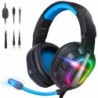 Casque de jeu Krysenix pour PS4 PS5 PC Mac Xbox Series X, casque antibruit avec microphone, casque d'ordinateur PG2 avec prise j