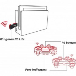 Convertisseur Brook Wingman NS Lite - Prise en charge des contrôleurs Xb Series X/S/One/360, PS5/PS4/PS3, Xb Elite 1/2, Switch P