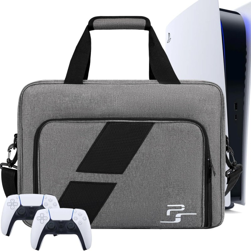 FCQQYWZ Étui de transport pour PS5, sac de voyage, grande capacité, étui de protection PS5, sac de rangement compatible avec Pla