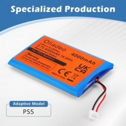 Remplacement de la batterie du contrôleur PS5 : Pack de mise à niveau de la batterie PS5 Dualsense - Compatible avec la batterie