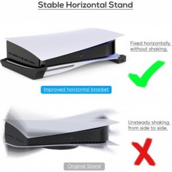 Support horizontal MENEEA pour console PS5 avec hub USB à 4 ports, support de skate de base amélioré, accessoires pour PlayStati