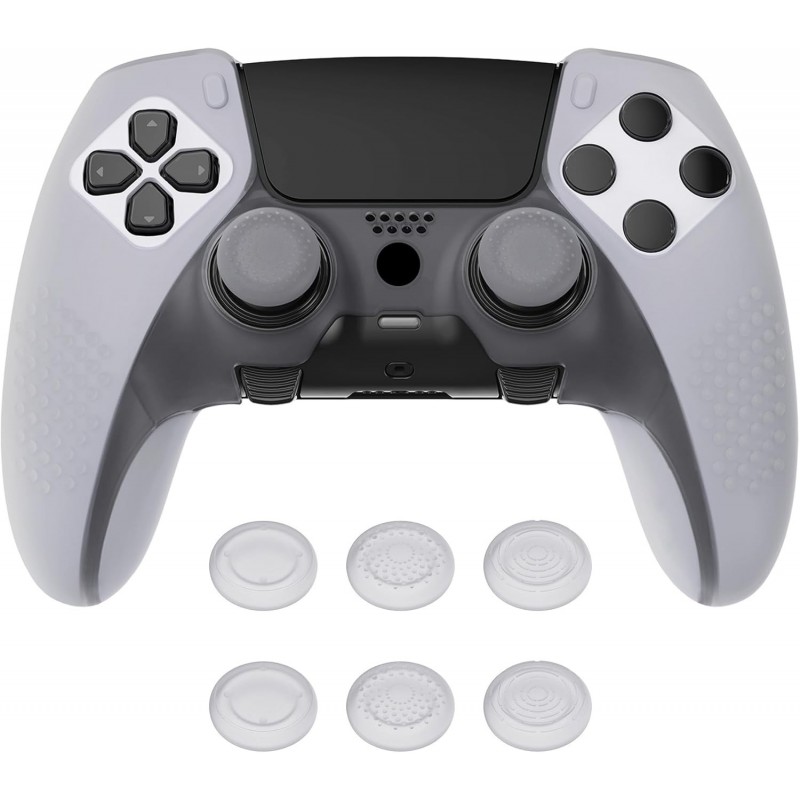 PlayVital 3D Studded Edition Coque en silicone antidérapante pour manette PS5 Edge, protection en caoutchouc souple pour manette