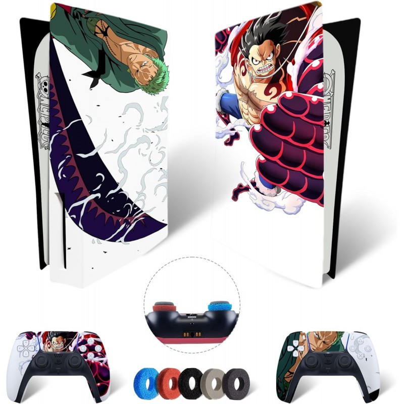 Ensemble de skins MaD Vision® pour PS5 : One Piece Disc Edition + 5 paires d'anneaux de visée | Conception adhésive et résistant