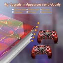 Skin en vinyle pour PS5 Slim Disk Edition, Skins pour console et contrôleur pour PS5 Slim Disk Edition, Autocollant pour console