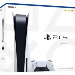 Pack console de jeu sur disque Playstation PS5 : nouvelle version disque scellée du système de console PS5 – Double bonus : télé