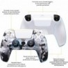 Coque en silicone à imprimé clouté pour manette PS5 x 1 (blanc) avec poignées Pro Thumb x 10