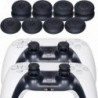 Coque en silicone à imprimé clouté pour manette PS5 x 1 (blanc) avec poignées Pro Thumb x 10