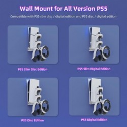 Kit de montage mural pour station de charge, ventilateur de refroidissement pour PS5 et PS5 Slim, accessoires Playstation 5 Slim