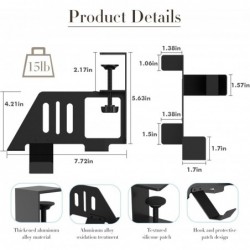 Support de bureau sans perçage pour PS5/PS5 Slim, support de bureau en métal pour PS5/PS5 Slim Digital & Disc avec support de se