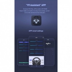 Volant de course de jeu PXN V9 pour PC avec pédales et levier de vitesse 270/900 degrés pour PC, PS4, PS3, Xbox One, Xbox Series