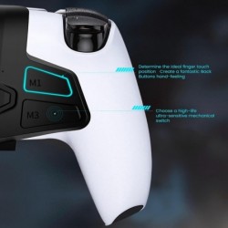 Bouton arrière DOYO pour manette PS5 DualSense - Fonctions Turbo et Macro programmables, LED RVB, configuration Plug & Play faci