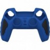 PlayVital Knight Edition Coque en silicone antidérapante bicolore bleu et noir pour manette PS5, étui en caoutchouc souple pour 