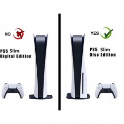 Skins personnalisés TGDPLUE compatibles avec la console PlayStation 5 Slim Disc Edition, kit d'accessoires pour skin PS5 Slim av