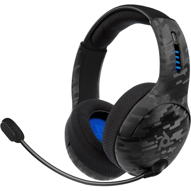 Casque de jeu stéréo sans fil PDP LVL50 avec microphone antibruit : compatible avec console PS5/PS4/PS3/PC Windows 10, casque lé