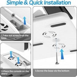 Support PS5 Slim, station de refroidissement avec station de charge à double contrôleur pour console PS5, accessoires PS5 avec v