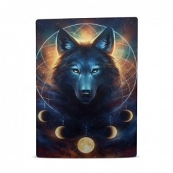 Autocollant en vinyle mat Dreamcatcher Wolf Art Mix pour coque de jeu compatible avec la console Sony Playstation 5 PS5 Digital 