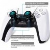 Extension de joystick FPS x 2 et housse de poignée en caoutchouc et silicone d'impression x 4 pour manette PS5 Dualsenese et PS4