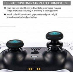 Extension de joystick FPS x 2 et housse de poignée en caoutchouc et silicone d'impression x 4 pour manette PS5 Dualsenese et PS4