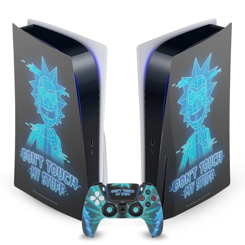 Head Case Designs Autocollant de protection en vinyle pour façade de jeu Rick And Morty Don't Touch My Stuff Graphics sous licen