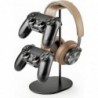 Support de contrôleur et de casque, support de contrôleur de jeu et de casque en aluminium et en bois pour PS5 PS4 Xbox One Nint