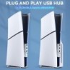 Hub USB 5 ports pour PS5 Slim Disc ＆ Digital (ne convient pas à la PS5), accessoires PS5 Slim Port d'extension haute vitesse, 2 