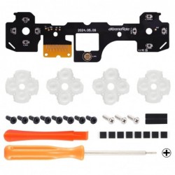 Kit de clics faciaux eXtremeRate pour manette PS5 BDM-030 BDM-040 BDM-050 Boutons faciaux, interrupteur tactile en silicone dur 