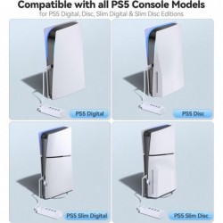 Hub USB pour PS5, répartiteur USB 3.0 à 4 ports, hub de chargement USB haute vitesse pour console PS5 Slim, extension de port US