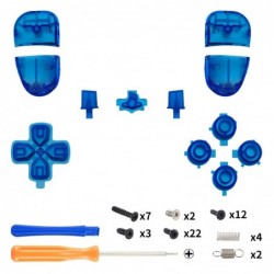 Ensemble complet de boutons de remplacement eXtremeRate compatibles avec le contrôleur ps5 Edge, options de partage du pavé dire