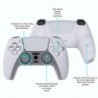 Coque en silicone antidérapante transparente PlayVital Pure Series pour manette PS5, étui en caoutchouc souple pour manette sans