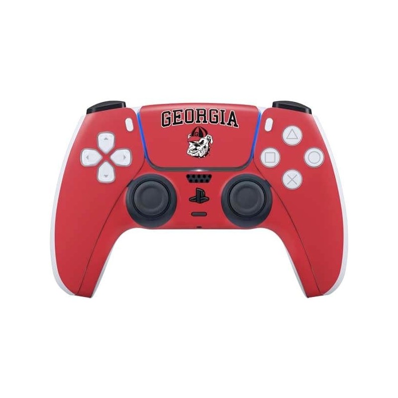 Skinit Decal Gaming Skin compatible avec le contrôleur PS5 - Conception du logo des Bulldogs de l'Université de Géorgie sous lic