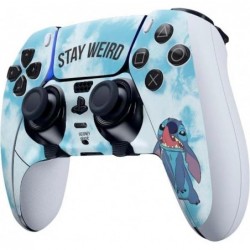 Skinit Decal Gaming Skin Compatible avec le contrôleur PS5 DualSense Edge Pro - Design Disney Lilo et Stitch Stay Weird sous lic