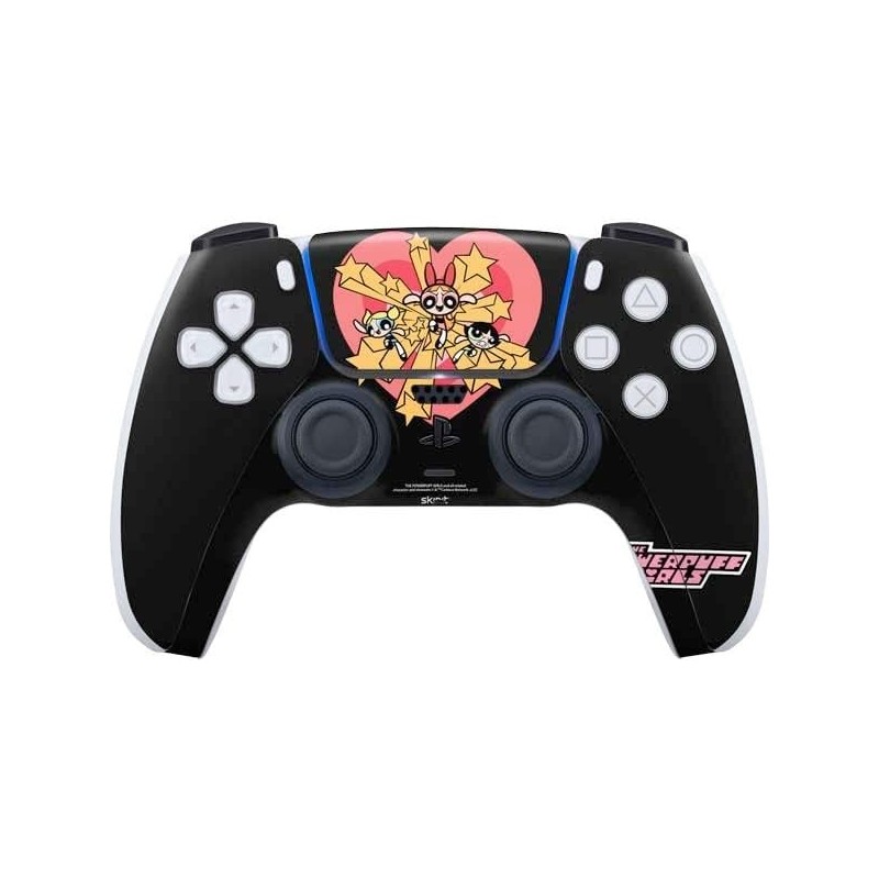 Skinit Decal Gaming Skin Compatible avec le contrôleur PS5 - Design étoiles dorées Powerpuff Girls de Cartoon Network sous licen