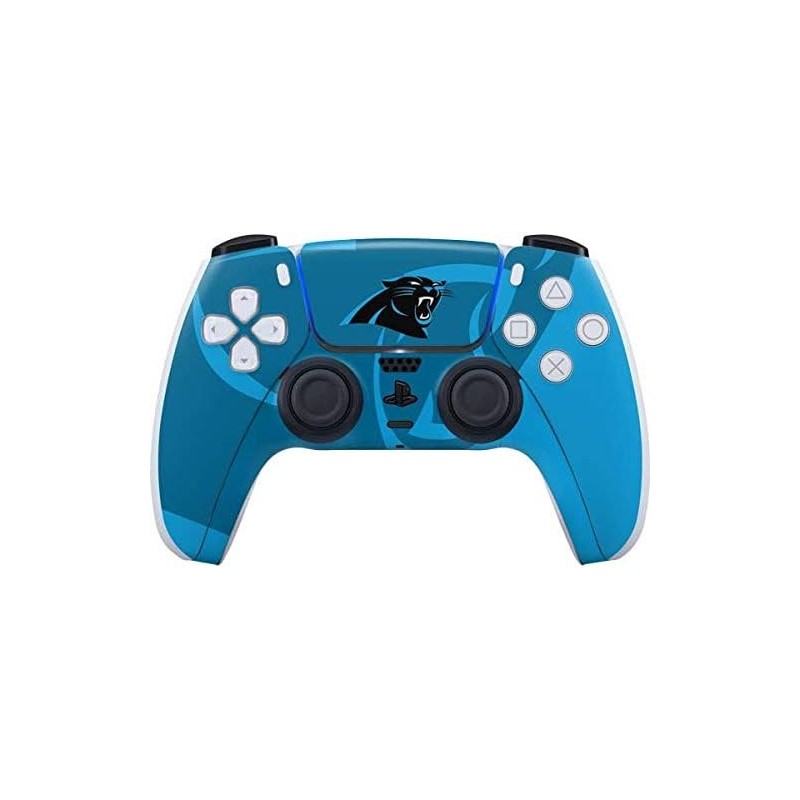 Skinit Decal Gaming Skin Compatible avec le contrôleur PS5 - Design double vision des Carolina Panthers sous licence officielle 