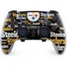 Skinit Decal Gaming Skin Compatible avec le contrôleur PS5 DualSense Edge Pro - Design Black Blast des Pittsburgh Steelers de la