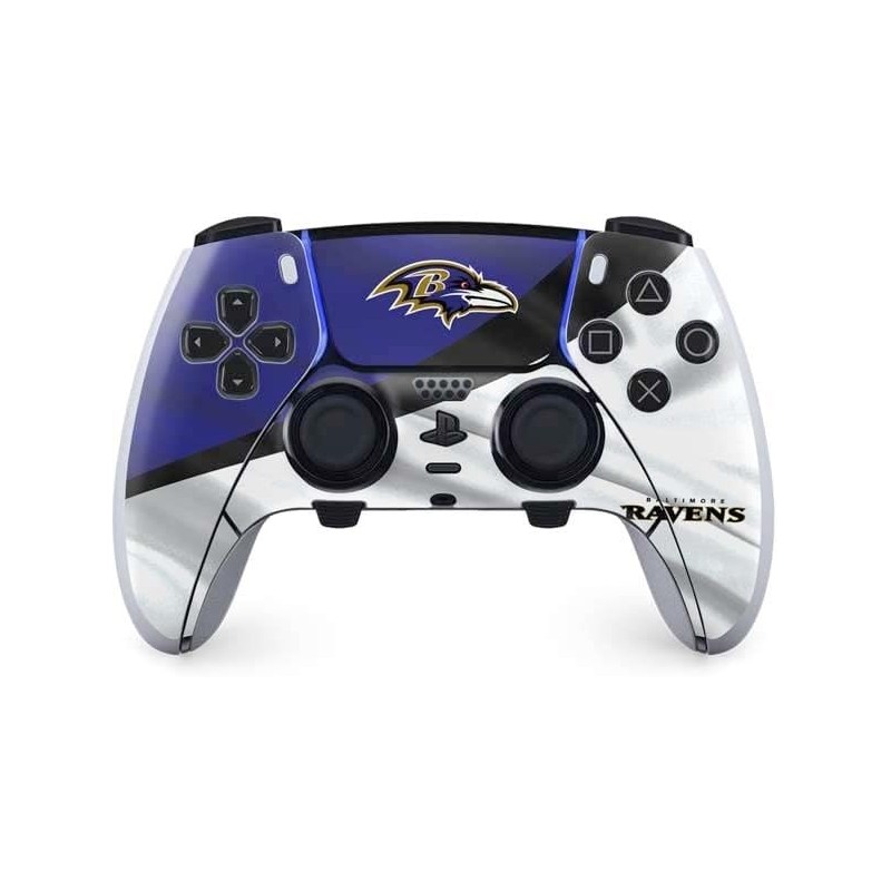 Skinit Gaming Decal Skin compatible avec le contrôleur PS5 DualSense Edge Pro - Design sous licence officielle NFL Baltimore Rav