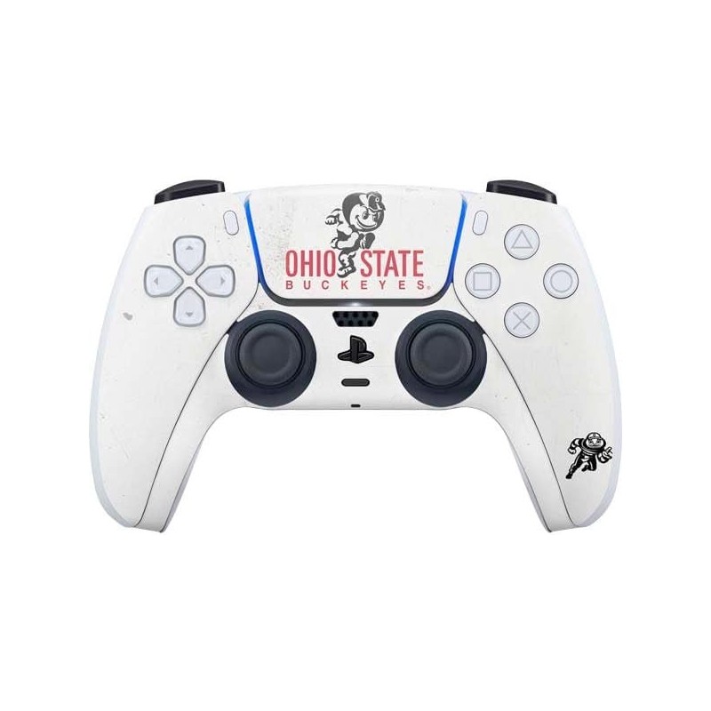 Skinit Decal Gaming Skin Compatible avec le contrôleur PS5 - Design gris clair sous licence officielle Ohio State University OSU