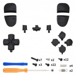 Boutons de remplacement eXtremeRate compatibles avec le contrôleur ps5 Edge, options de partage du pavé directionnel noir Bouton