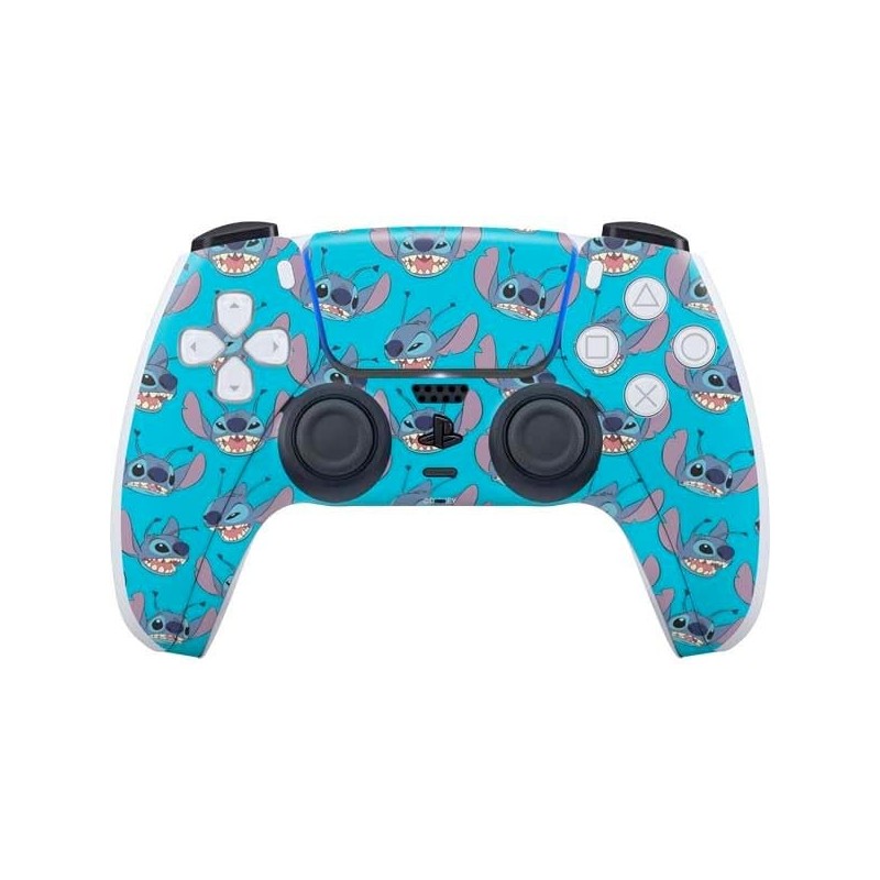 Skinit Decal Gaming Skin Compatible avec le contrôleur PS5 - Motif d'expression du visage Disney Lilo et Stitch sous licence off