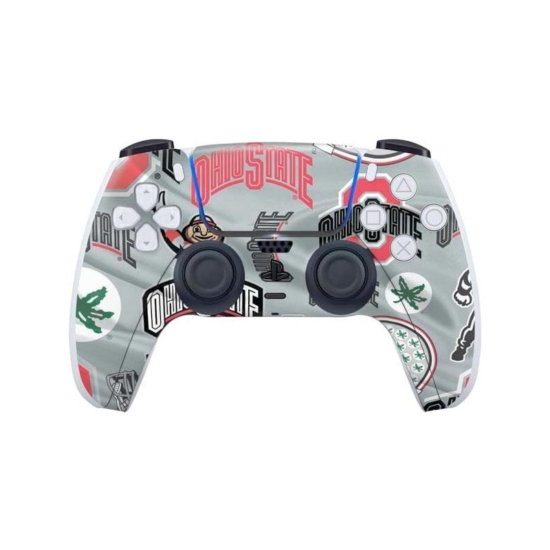 Skinit Decal Gaming Skin Compatible avec le contrôleur PS5 - Motif de l'Université d'État de l'Ohio sous licence officielle