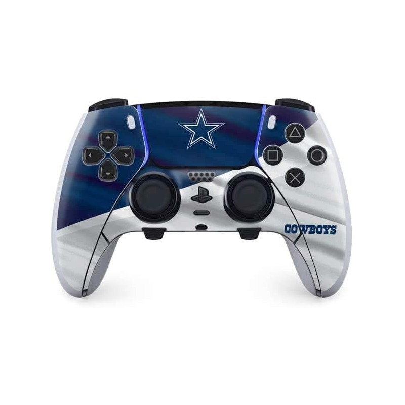 Skinit Gaming Decal Skin compatible avec le contrôleur PS5 DualSense Edge Pro - Design NFL Dallas Cowboys sous licence officiell